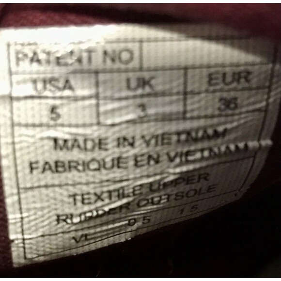 Sanuk Katlash Red Burgundy Fabric Slip On Flat Sneaker Shoes Pointed Toes US 5 - Picture 10 of 16